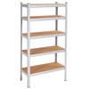 Regały metalowe magazynowe 2 szt. 180x90x40cm 875kg 5 półek do garażu, piwnicy