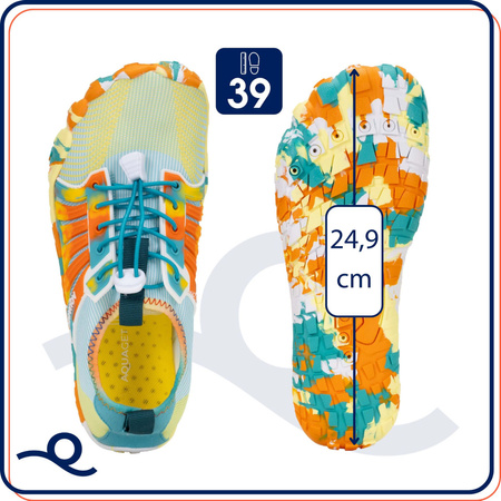 Buty do wody, pływania damskie 39 obuwie plażowe, szybkoschnące, multikolor