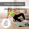 Roller fitness do masażu ciała, średnio twardy, wałek z wypustkami, czarny