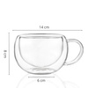 Szklanki z podwójnym dnem 2 szt. termiczne kubki 300 ml na kawę herbatę
