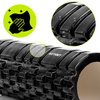Roller fitness do masażu ciała, średnio twardy, wałek z wypustkami, czarny