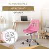 Krzesło obrotowe biurowe ergonomiczny fotel na kółkach dla dzieci różowy