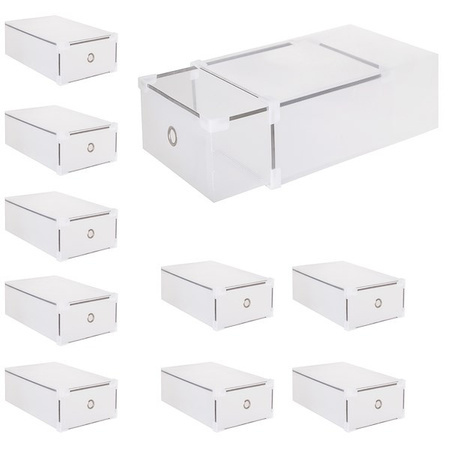 Organizer na buty z otwieraną szufladą 31x20,5x11 cm zestaw 10 szt.