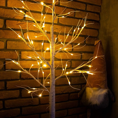 Drzewko świecące 120 cm brzoza LED dekoracja świąteczna