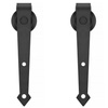 System drzwi przesuwnych 200 cm barn door, prowadnica z ozdobnymi okuciami do 100 kg czarny