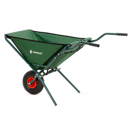 Taczka ogrodowa składana 50 L stalowa 116 x 64 x 65 cm lekki wózek transportowy