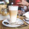 Filiżanki do kawy latte, szklanki do deserów 280 ml z długimi łyżeczkami komplet 6 szt. 