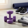 Hantle 2x2kg hexagonalne do ćwiczeń fitness ciężarki zestaw 2 szt. fioletowe
