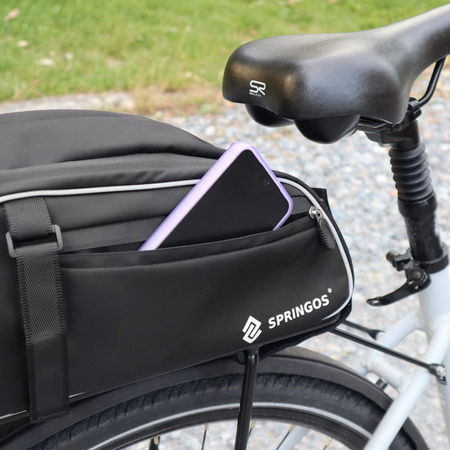 Sakwa rowerowa na bagażnik, torba, organizer rowerowy 12l czarny