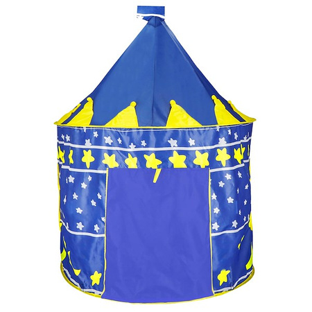 Namiot dla dzieci zamek domek do ogrodu granatowy z gwiazdkami