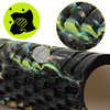 Roller fitness do masażu ciała, średnio twardy, wałek z wypustkami, czarny