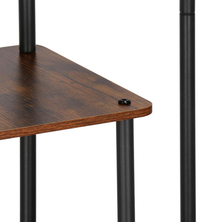 Kwietnik metalowy 5 półek 105,5 cm nowoczesny stojak na kwiaty loft czarno-brązowy