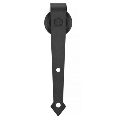 System drzwi przesuwnych 200 cm barn door, prowadnica z ozdobnymi okuciami do 100 kg czarny