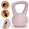 Kettlebell miękki 2kg ciężar do ćwiczeń, kula treningowa, fitness, jasnoróżowy