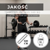 Gryf do sztangi mocno łamany 120 cm stal chromowana 2 zaciski 25 mm