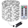 Lampki choinkowe z pilotem 480 led druciki na prąd biały zimny