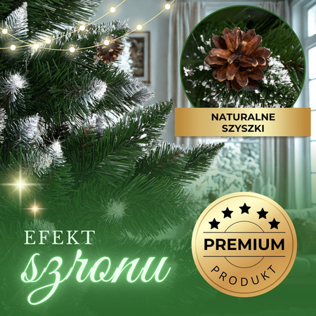 Choinka sztuczna premium 220 cm sosna diamentowa gęsta
