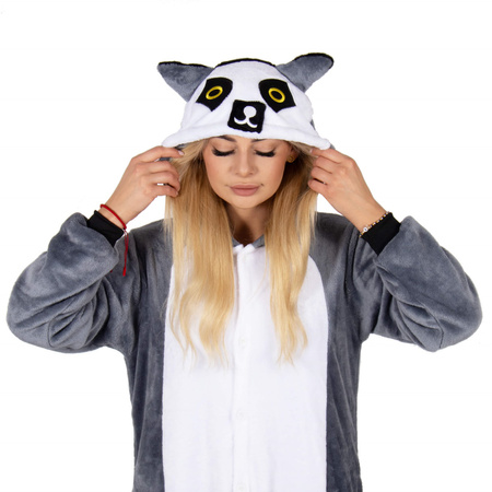 Piżama jednoczęściowa kigurumi damska kombinezon lemur rozmiar S