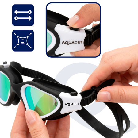 Okularki pływackie Anti-fog okulary do pływania na basen zestaw z zatyczkami
