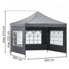 Pawilon handlowy 3x3 m namiot handlowy ekspresowy na imprezy, targ, catering, ciemnoszary