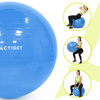 Piłka fitness 75 cm do ćwiczeń pilates i jogi z pompką, gimnastyczna, niebieska