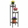 Stojak na kwiaty 81 cm kwietnik metalowy z 3 półkami loft wielopoziomowy do salonu