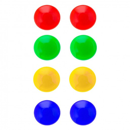 Kolorowe okrągłe magnesy do tablic magnetycznych 8 szt
