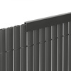 Osłona balkonowa 500x160 cm PVC maskująca na taras, z mocowaniem i profilem ciemnoszara