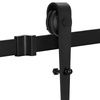 System drzwi przesuwnych 200 cm barn door, prowadnica z ozdobnymi okuciami do 100 kg czarny