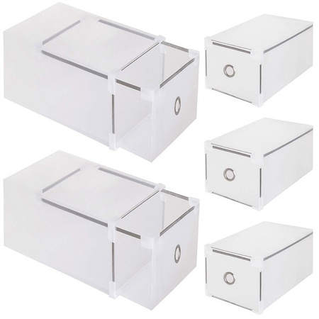 Organizer na buty 28x18x18 cm zestaw 5 szt. pudełka z otwieraną klapą