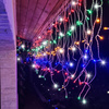 Kurtyna świetlna 500 led multikolor, flash biały zimny girlanda, lampki wewnętrzno-zewnętrzne sople