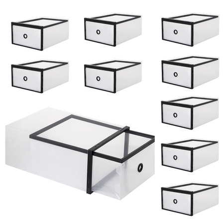 Organizer na buty z otwieraną szufladą 35x23x12 cm zestaw 10 szt.