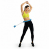 Hula hop cardio, fitness składane z obciążeniem i wypustkami masującymi, niebieskie