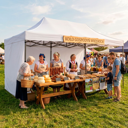 Pawilon handlowy 3x6 m namiot handlowy ekspresowy na imprezy, targ, catering, biały