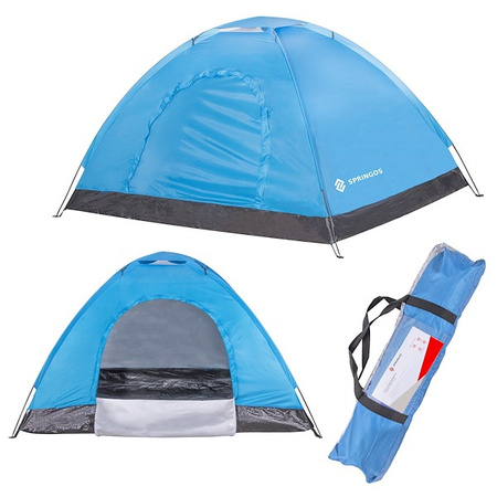 Namiot turystyczny 2 osobowy 200x150 cm niebieski
