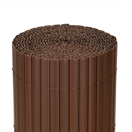 Osłona PVC maskująca 500x160 cm mata na balkon, taras, ogrodzenie, brązowa