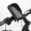 Sakwa rowerowa, etui wodoodporne z uchwytem na telefon, organizer rowerowy, czarny