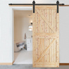 System drzwi przesuwnych 183 cm barn door z ozdobnymi okuciami, prowadnica do 100 kg czarny