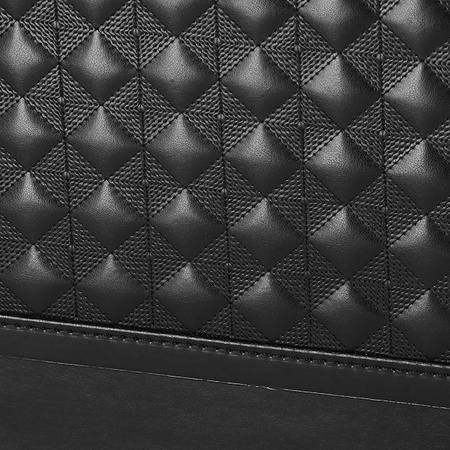 Szkatułka na biżuterię ekoskóra 25x25x8,5 cm czarny kuferek z przegródkami