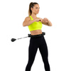 Hula hop cardio, fitness składane z obciążeniem i wypustkami masującymi, czarne