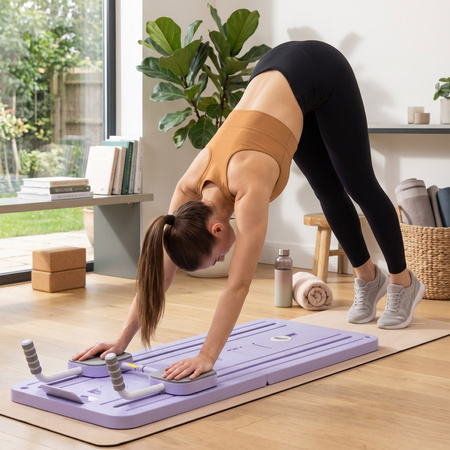 Reformer do pilatesu składany, wielofunkcyjna deska treningowa do ćwiczeń fitness