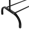 Stojak na ubrania metalowy 146x110x40 cm wieszak stojący loft czarny