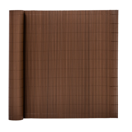 Osłona PVC maskująca 400x100 cm mata na balkon, taras, ogrodzenie, brązowa