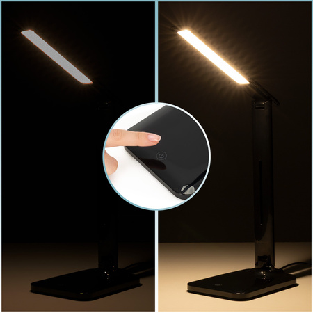 Lampka LED na biurko 55 cm z regulowanym ramieniem, do nauki, czytania, pracy, 3 barwy światła