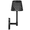 Lampa ogrodowa solarna LED 5w1 ażurowy kinkiet z 3 trybami świecenia czarny