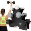 Hantle fitness na stojaku komplet 6 obciążeń 1-3 kg do treningu siłowego, domowego