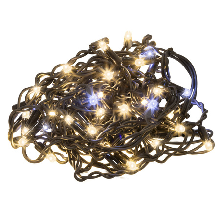 Kurtyna świetlna, sople PRO 500 Led lampki zewnętrzne 25 m ciepły biały + zimny biały flash