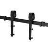 System drzwi przesuwnych 200 cm barn door, prowadnica z ozdobnymi okuciami do 100 kg czarny