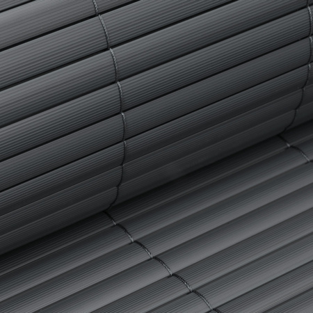 Osłona balkonowa 500x180 cm PVC mata maskująca na ogrodzenie, taras, płot ciemnoszara