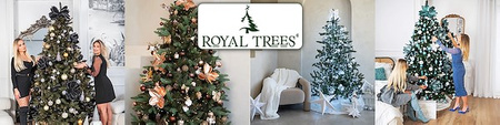 Choinka sztuczna z szyszkami Premium Royal Trees 220 cm sosna diamentowa ośnieżona
